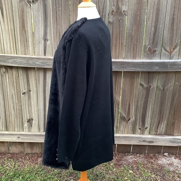 89th + Madison knit sweater with faux fur, size 2x - Picture 2 of 8